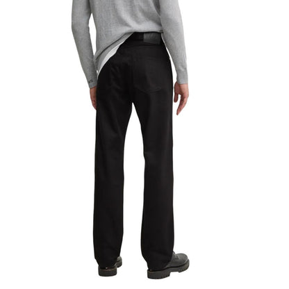 Black Cotton Relaxed Fit Jeans