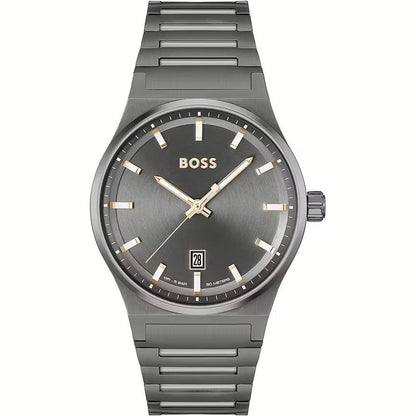 Gray Stainless Steel Dress Watch