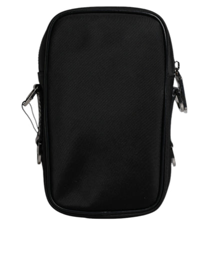 Multicolor Leopard Jacquard Logo Plaque Neck Strap Bag