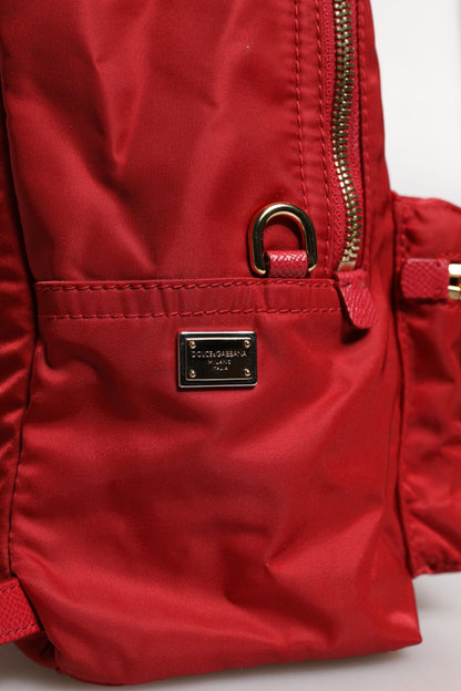 Red #DGFAMILY VULCANO Embellishment Backpack Bag