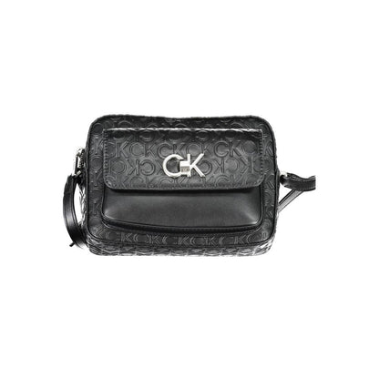 Black Polyester Women's Shoulder Bag
