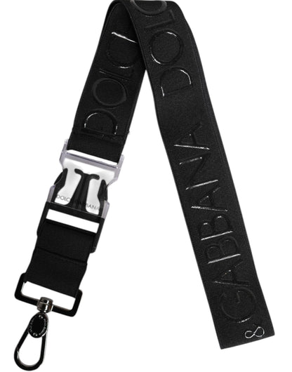 Black Stretch Polyester Rubberised DG Logo Keychain