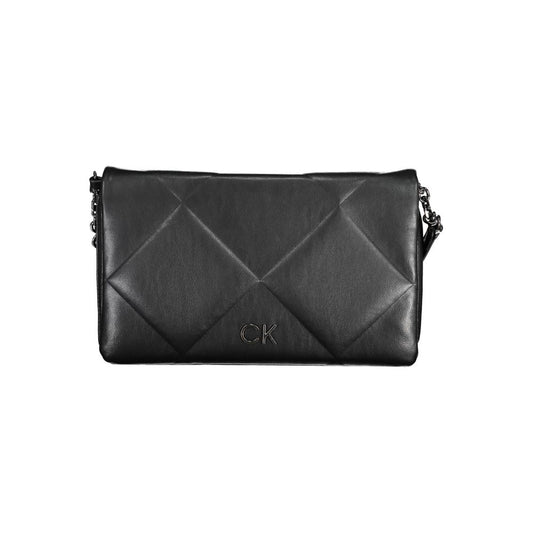 Black Polyester Women Shoulder Bag