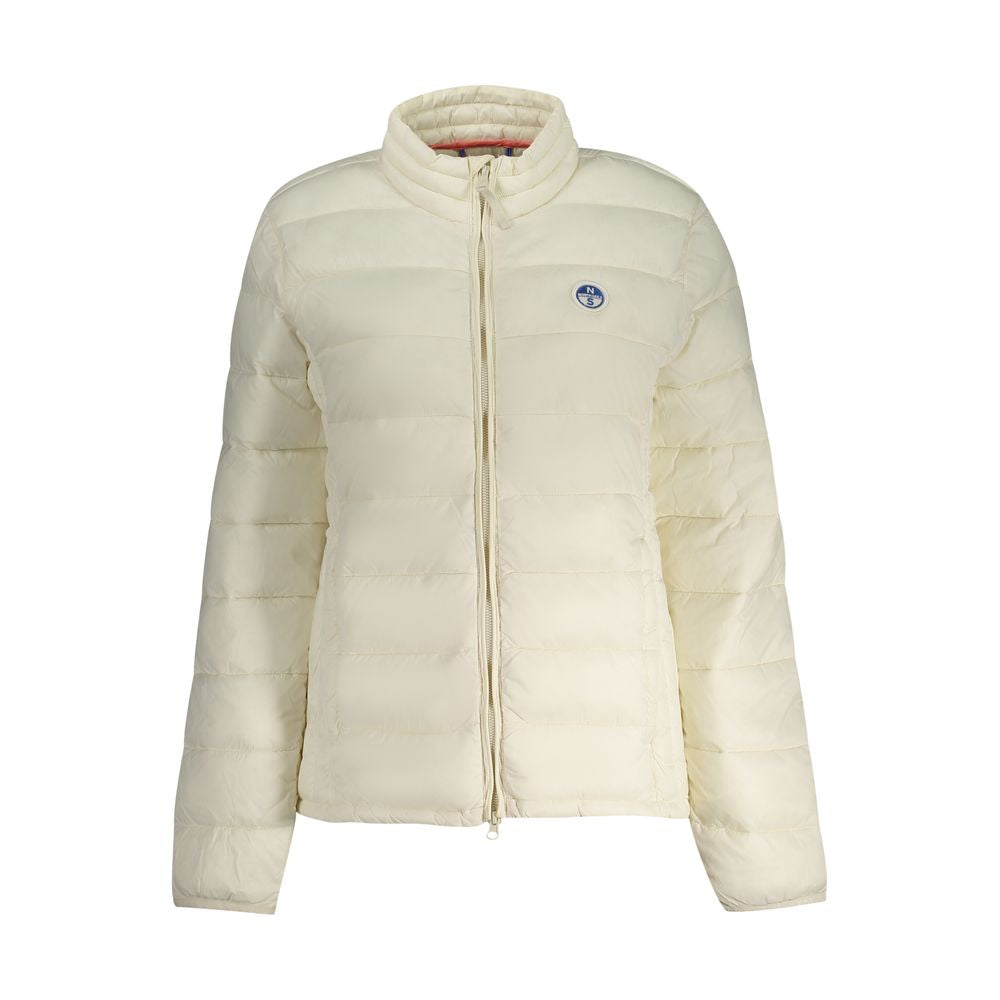 White Polyamide Women's Jacket