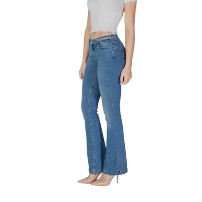 Light Blue Cotton Bootcut Jeans