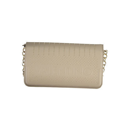 Beige Polyurethane Women Shoulder Bag