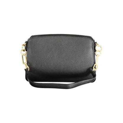 Black Polyurethane Women Handbag