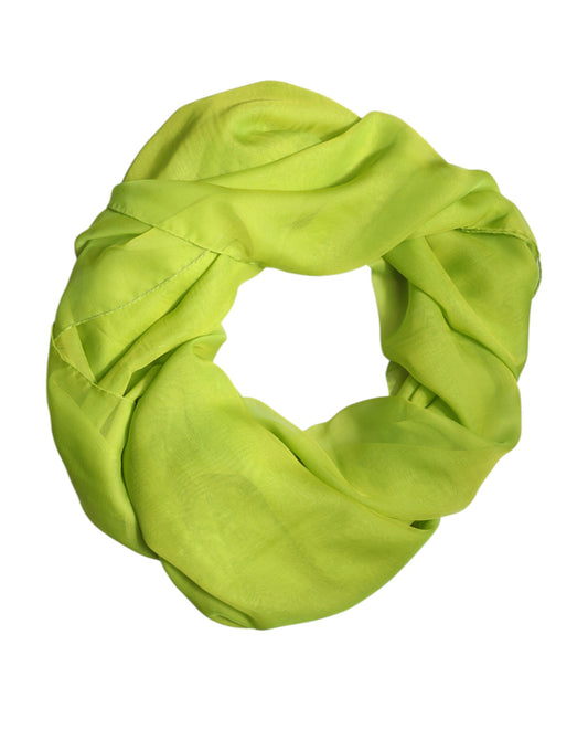 Green Silk Rectangle Wrap Shawl Neck Warmer Scarf