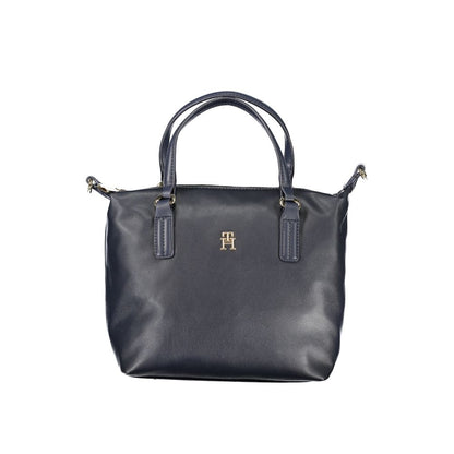 Blu Polyester Woman Handbag