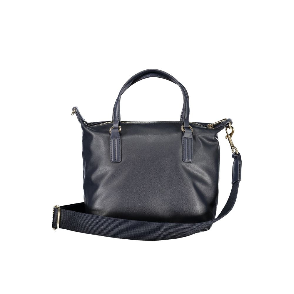 Blu Polyester Woman Handbag