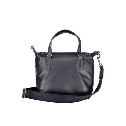 Blu Polyester Woman Handbag