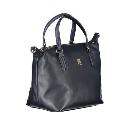 Blu Polyester Woman Handbag