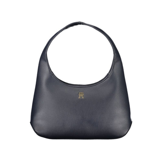 Blue Polyester Women Handbag