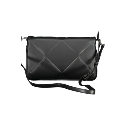 Black Polyurethane Women Handbag