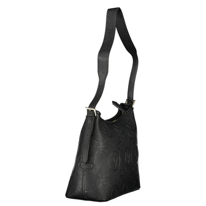Black Polyurethane Women Handbag