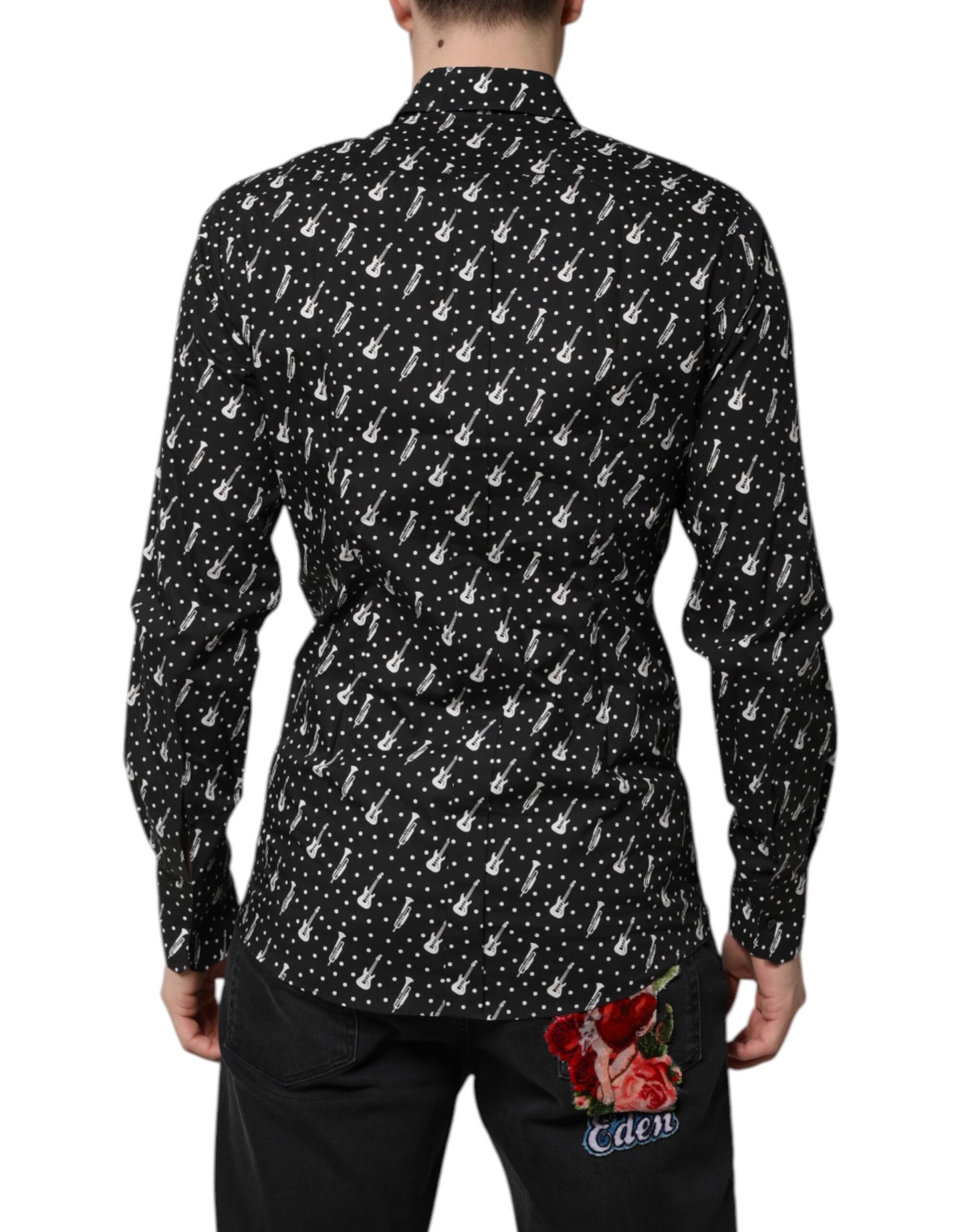 Black GOLD Instrument Embellished Shirt