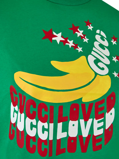 Green Cotton Logo T-Shirt