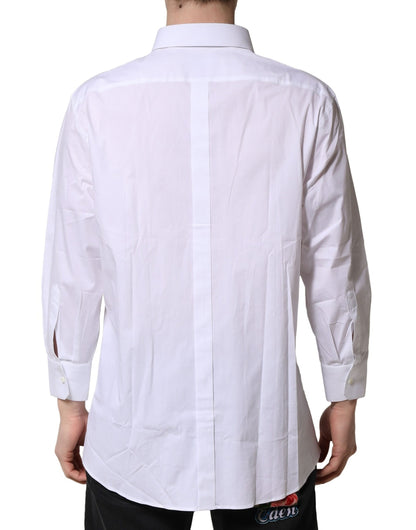 White GOLD Long Sleeves Dress Formal Shirt