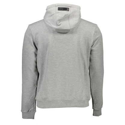 Gray Cotton Men's Hooded Sweater