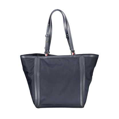 Blue Polyester Women Handbag