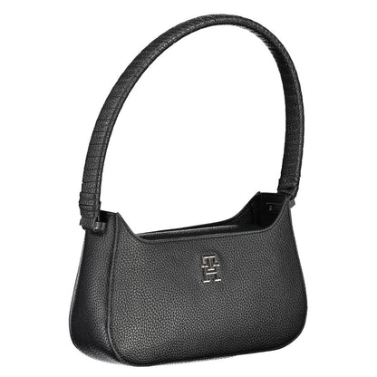 Black Polyurethane Women Handbag