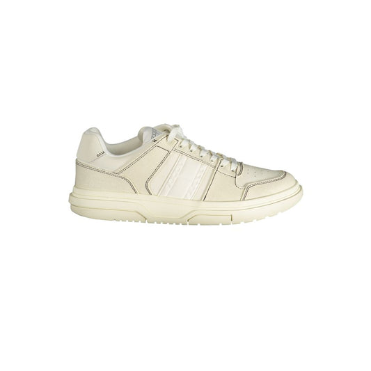 White Polyurethane Men Sneaker