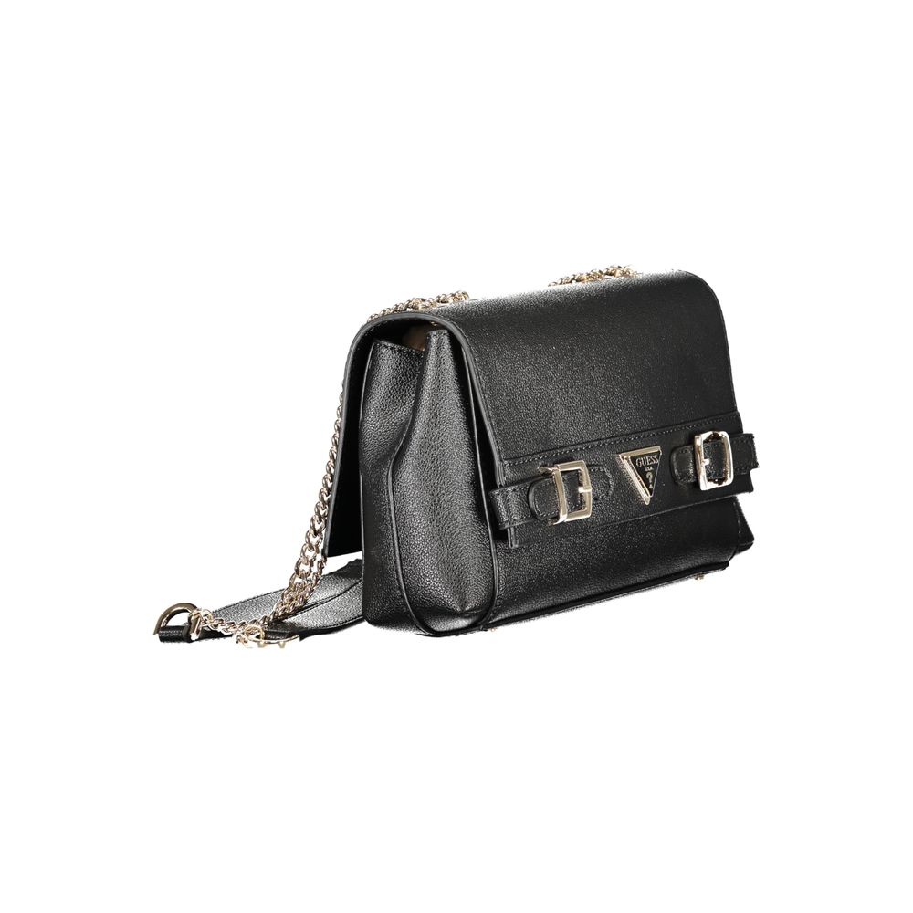 Black Polyethylene Women Handbag