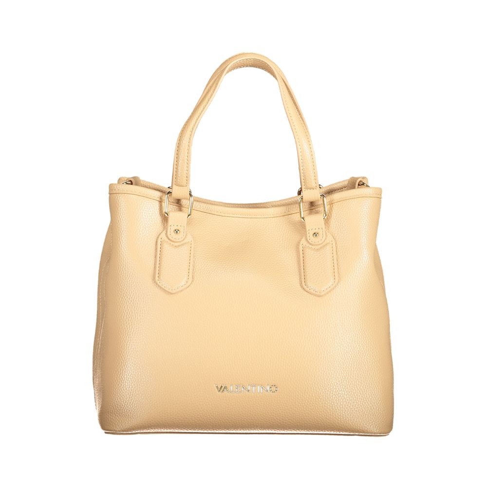 Beige Polyethylene Women Handbag