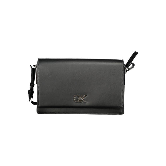 Black Polyester Women Handbag
