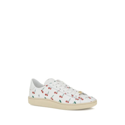 White Calf Leather Bos Taurus Low Top Sneakers