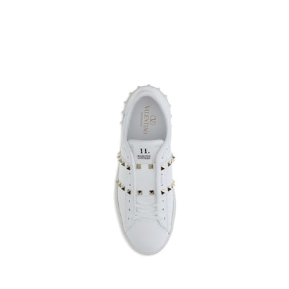 White Calf Leather Bos Taurus Low Top Sneakers