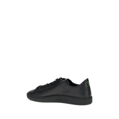 Black Calf Leather Bos Taurus Low Top Sneakers