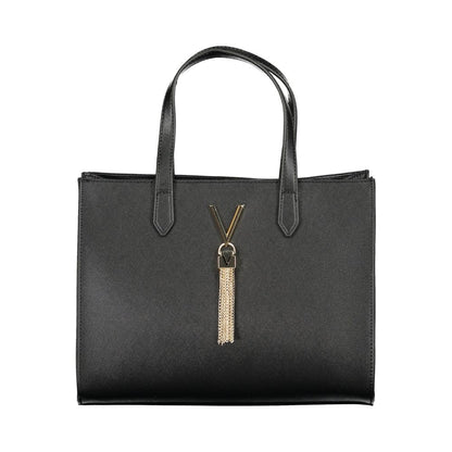 Black Polyurethane Women Handbag