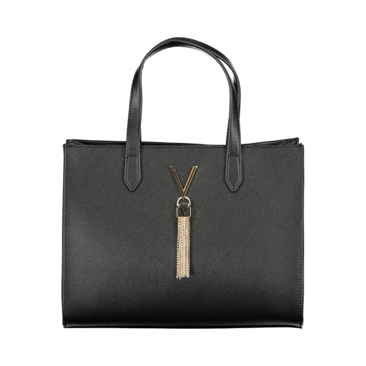 Black Polyurethane Women Handbag
