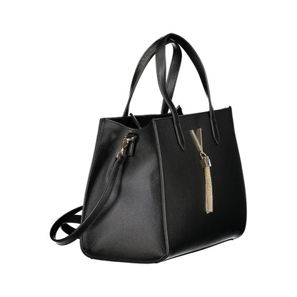 Black Polyurethane Women Handbag