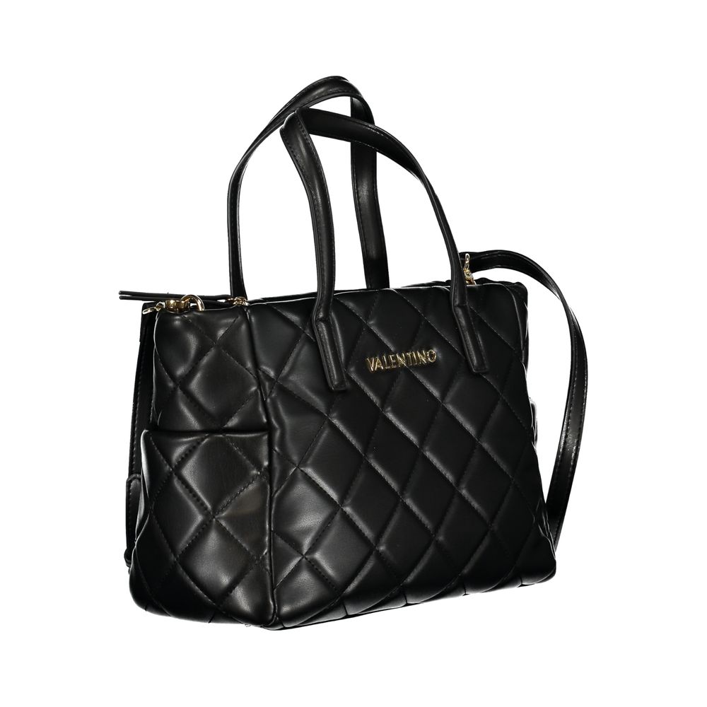 Black Polyethylene Women Handbag