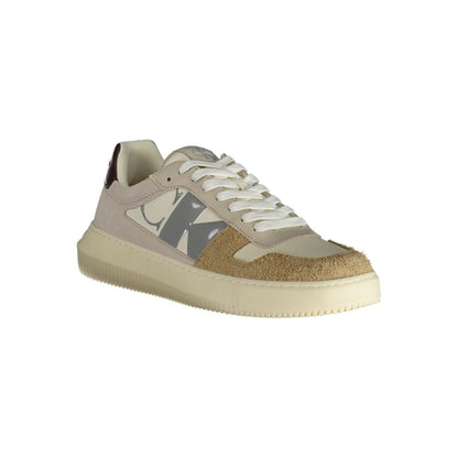 Beige Polyurethane Men Sneaker