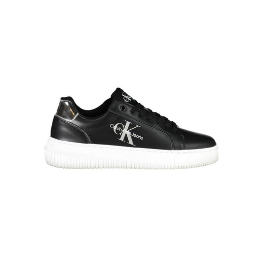 Black Polyester Women Sneaker