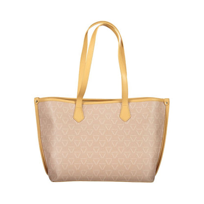 Beige Polyethylene Women Handbag