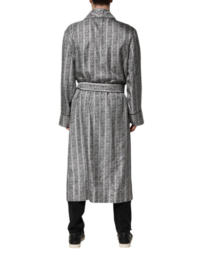 Multicolor Floral Robe Coat Wrap Jacket