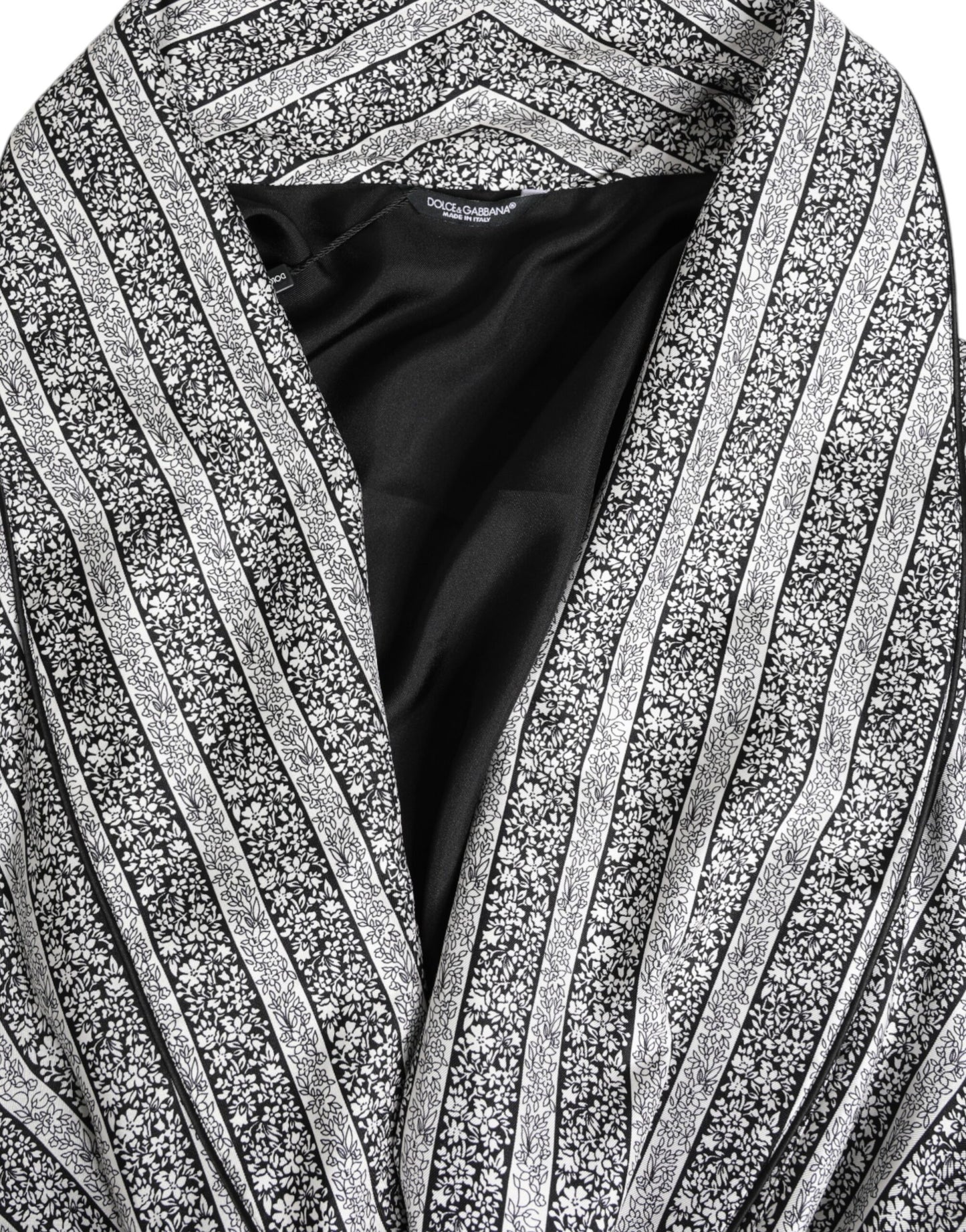 Multicolor Floral Robe Coat Wrap Jacket