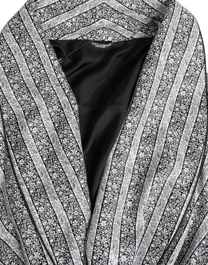 Multicolor Floral Robe Coat Wrap Jacket