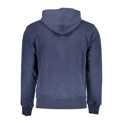 Blue Cotton Men's Hooded Sweater