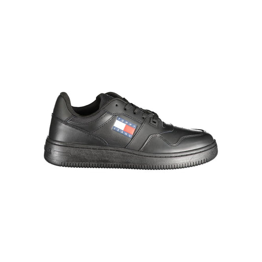 Black Leather Women Sneaker