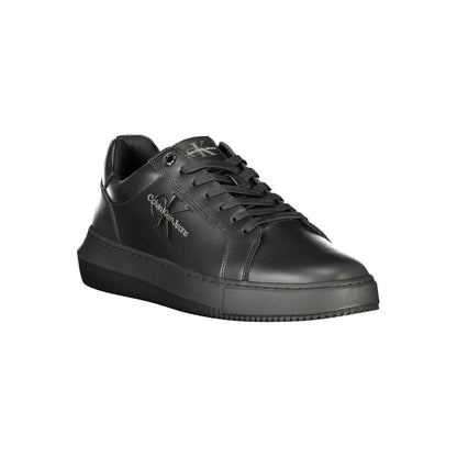 Black Leather Men Sneaker