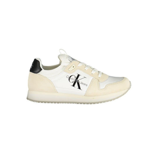 White Polyester Women Sneaker