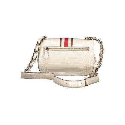 Beige Polyurethane Women Handbag