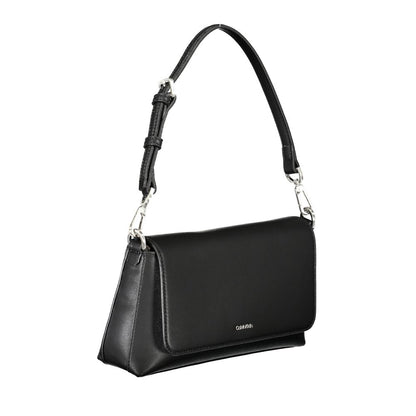 Black Polyester Women's Handbag