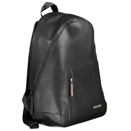Black Polyurethane Men's Backpack