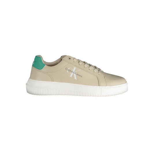 Beige Leather Men's Sneaker